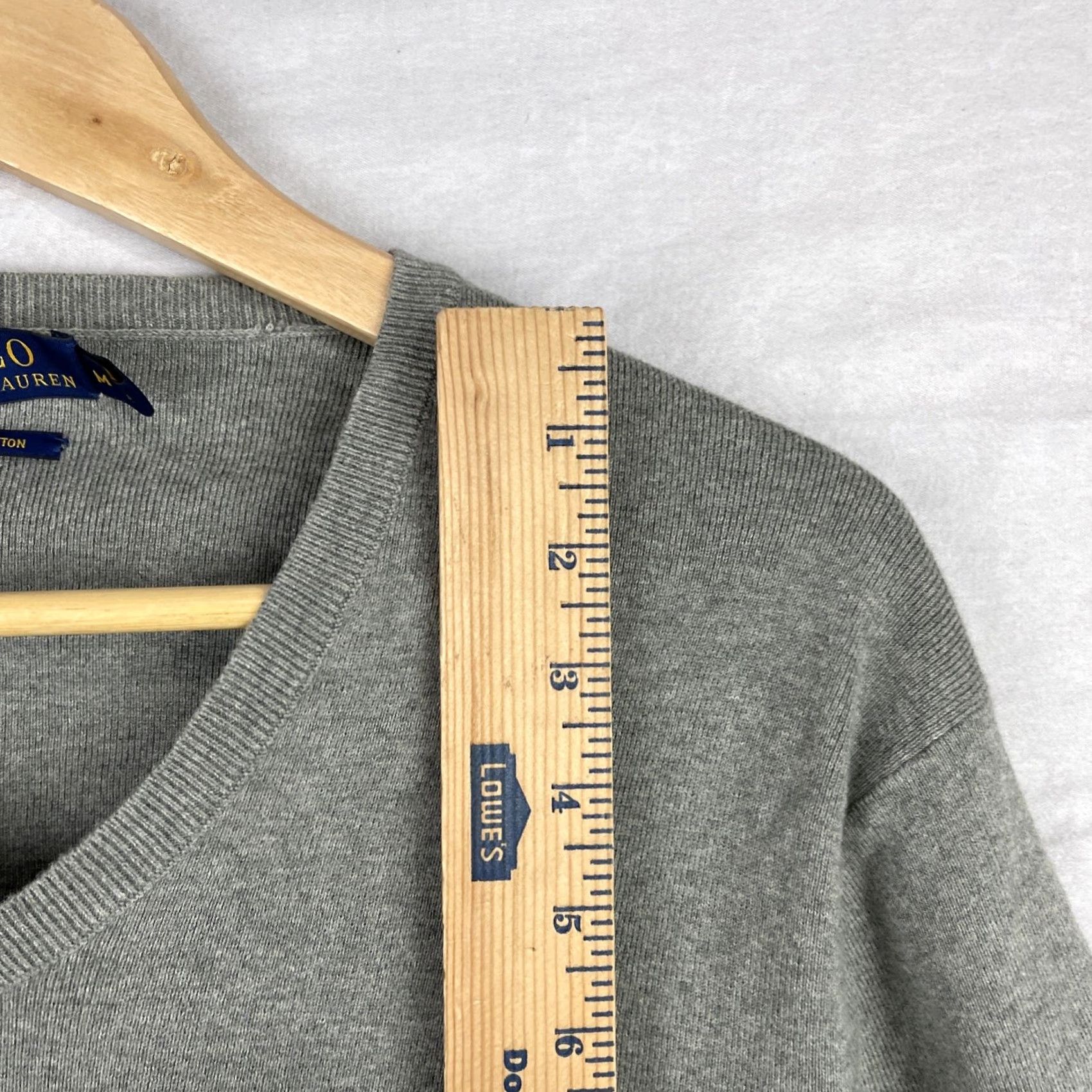 Polo Ralph Lauren Polo Ralph Lauren Sweater Mens M Gray Long Sleeve Pullover Knit Pima Cotton Brown? Size US M / EU 48-50 / 2 - 6 Thumbnail