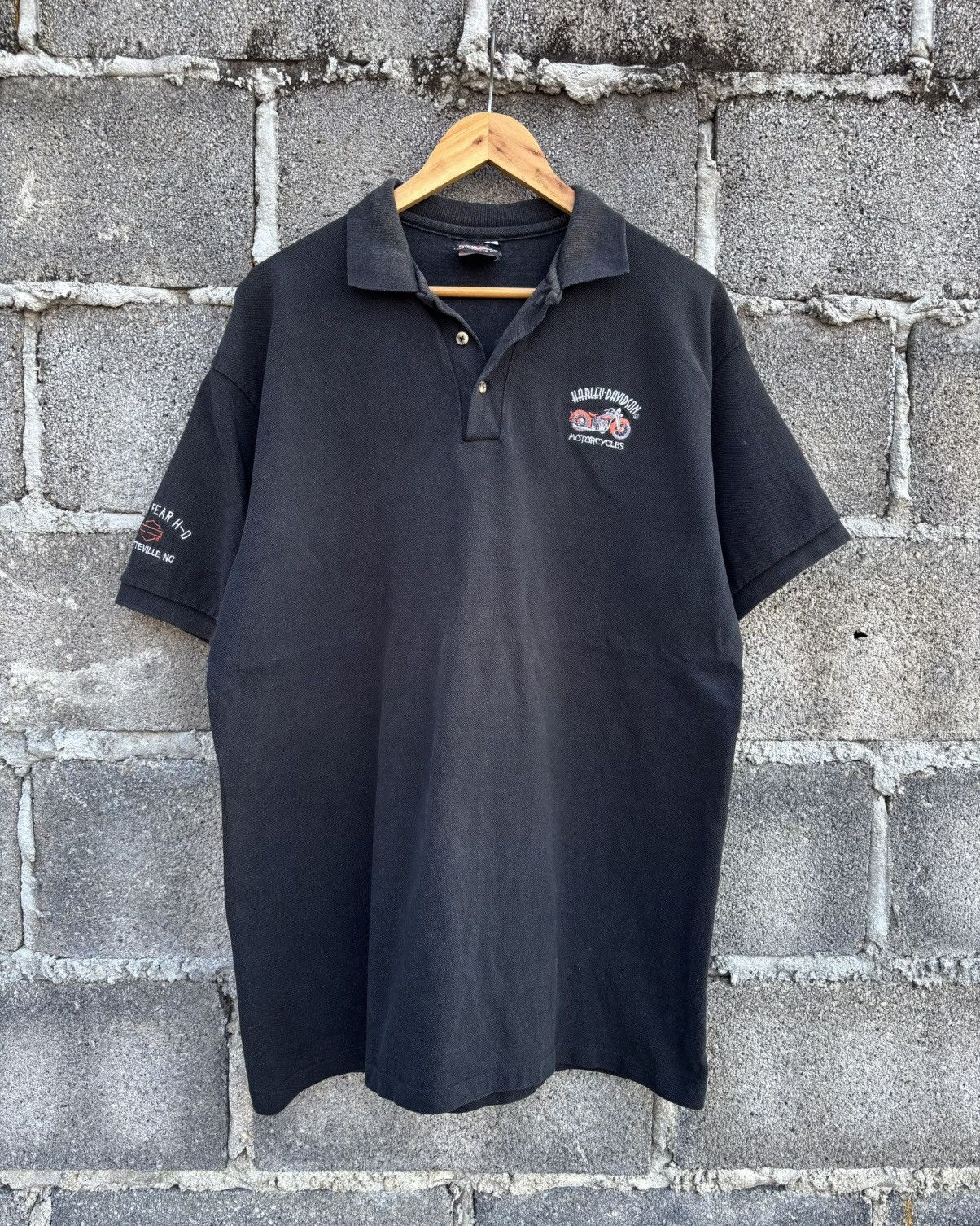 Vintage Faded Harley Davidson Grunge ERD Polo Shirt Size US L / EU 52-54 / 3 - 3 Thumbnail