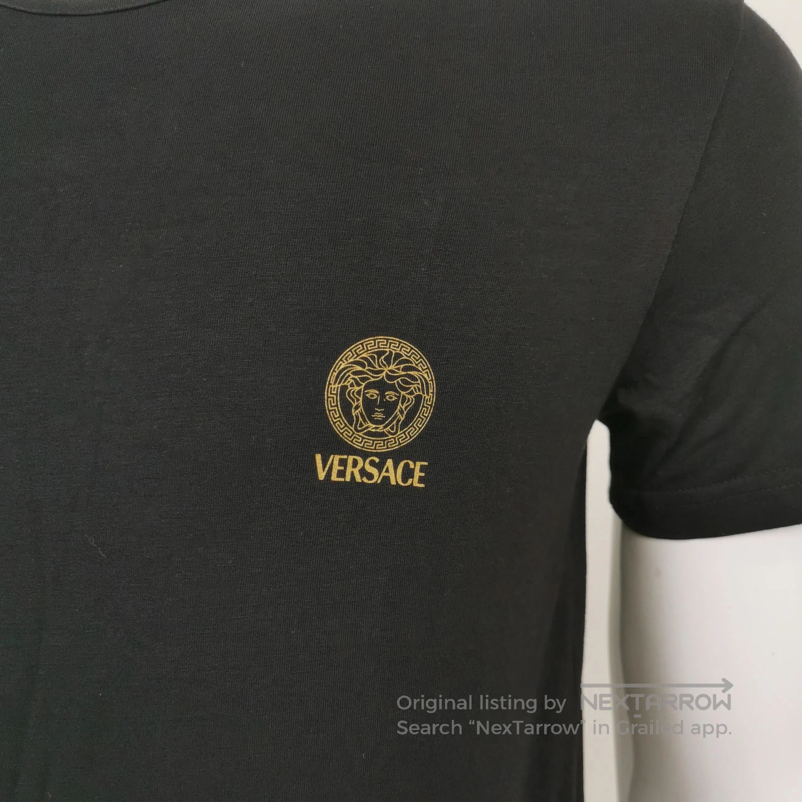 Versace Versace Black Greaca Logo Short-Sleeve T-Shirt. Size US L / EU 52-54 / 3 - 1 Thumbnail