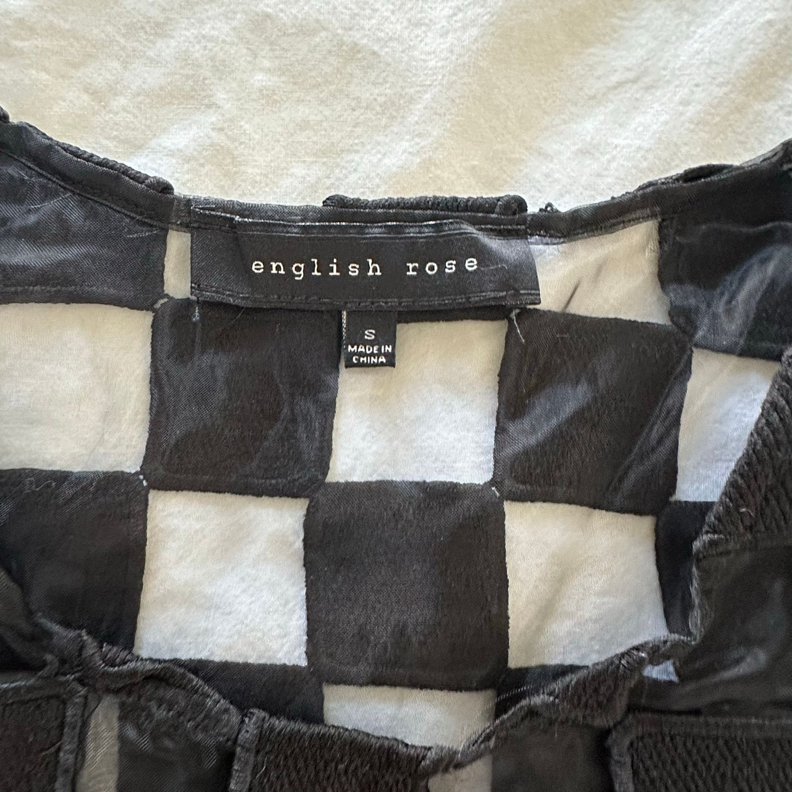 Other Women's Black Checkered Mesh Lined Sleeveless Top Size S Size S / US 4 / IT 40 - 7 Thumbnail