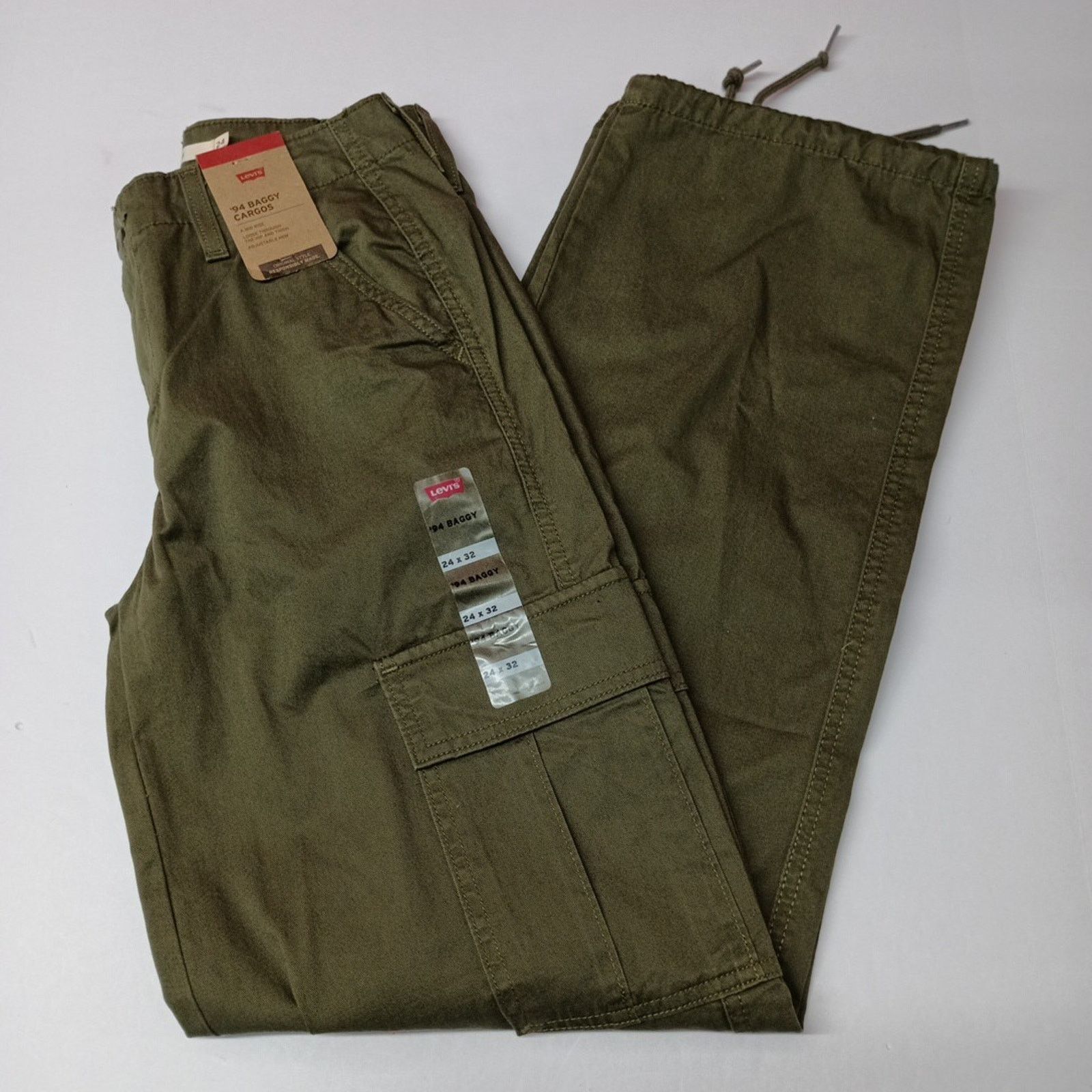 Levi's Levi's Women '94 Baggy Cargo Pants Size 24x32 Green Mid Rise Size 24" / US 00 / IT 34 - 1 Thumbnail