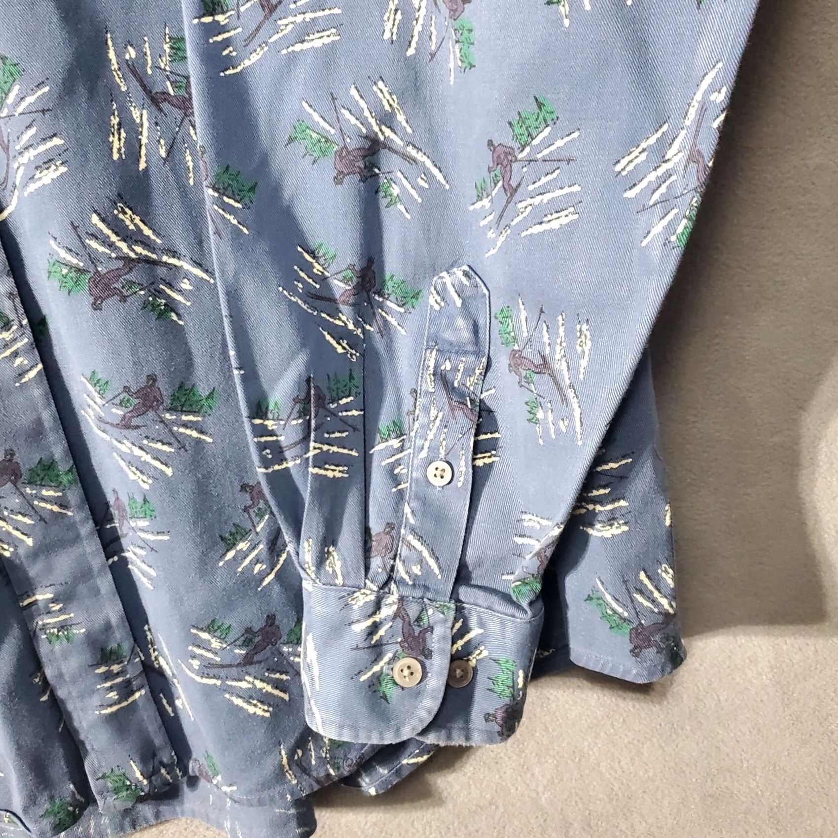Vintage VINTAGE Cambridge Classics Shirt Mens XL Blue 90s Y2K Skiing All Over Print Size US XL / EU 56 / 4 - 3 Thumbnail