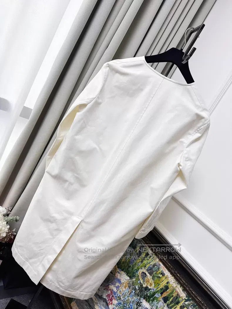 Hermes Hermes White Leather Strap Long Coat Size XS / US 0-2 / IT 36-38 - 4 Thumbnail