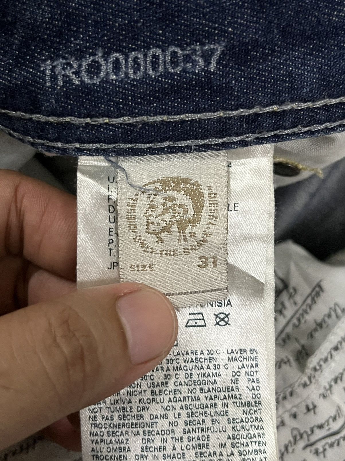 Diesel Vintage Diesel “Waykee” Regular Straight Distress Blue Jeans Size US 34 / EU 50 - 13 Thumbnail