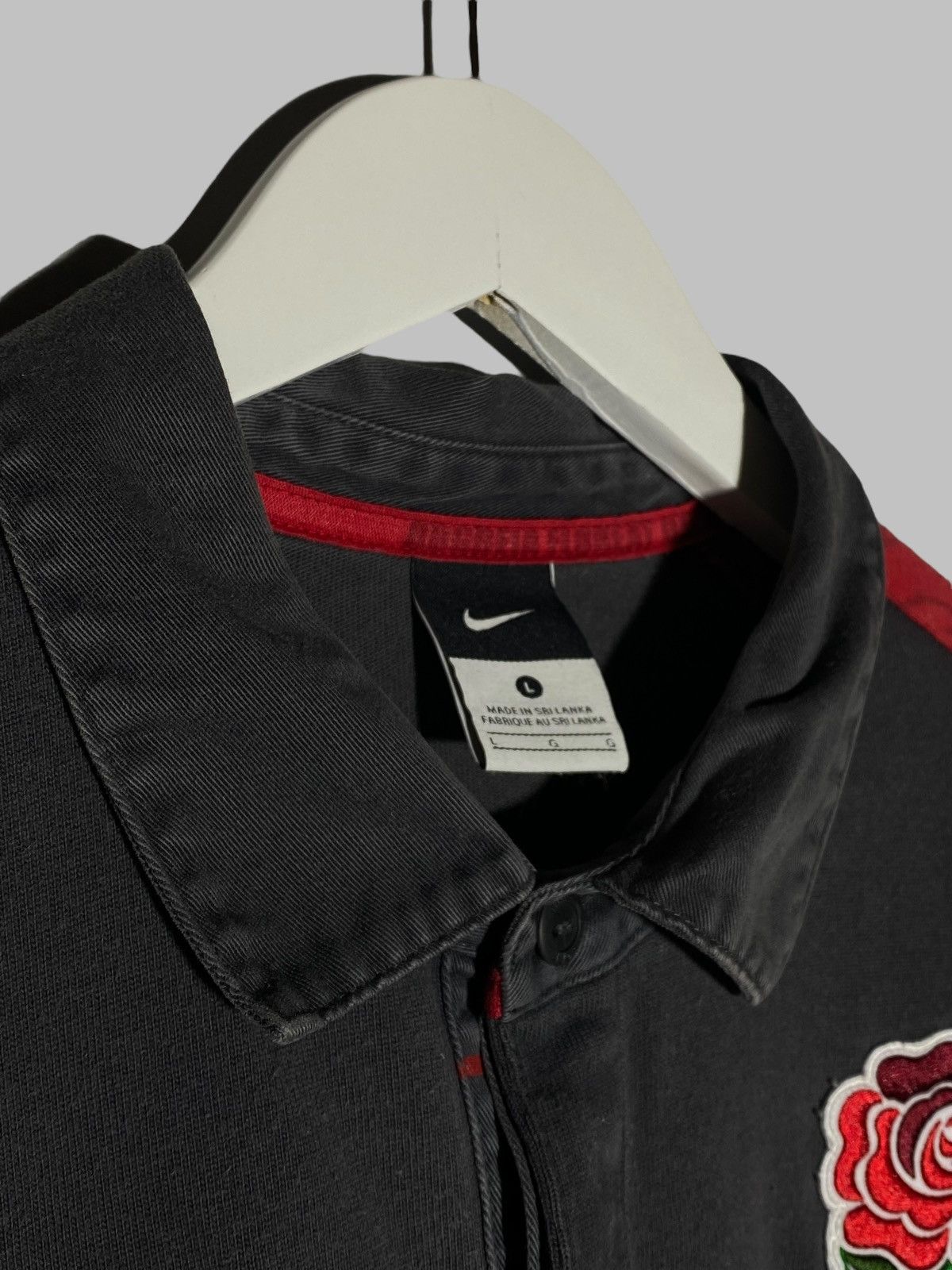Nike 🔥 NIKE 00s NIKE ENGLAND RUGBY LONG SLEEVE SHIRT POLO STYLE Size US L / EU 52-54 / 3 - 10 Thumbnail