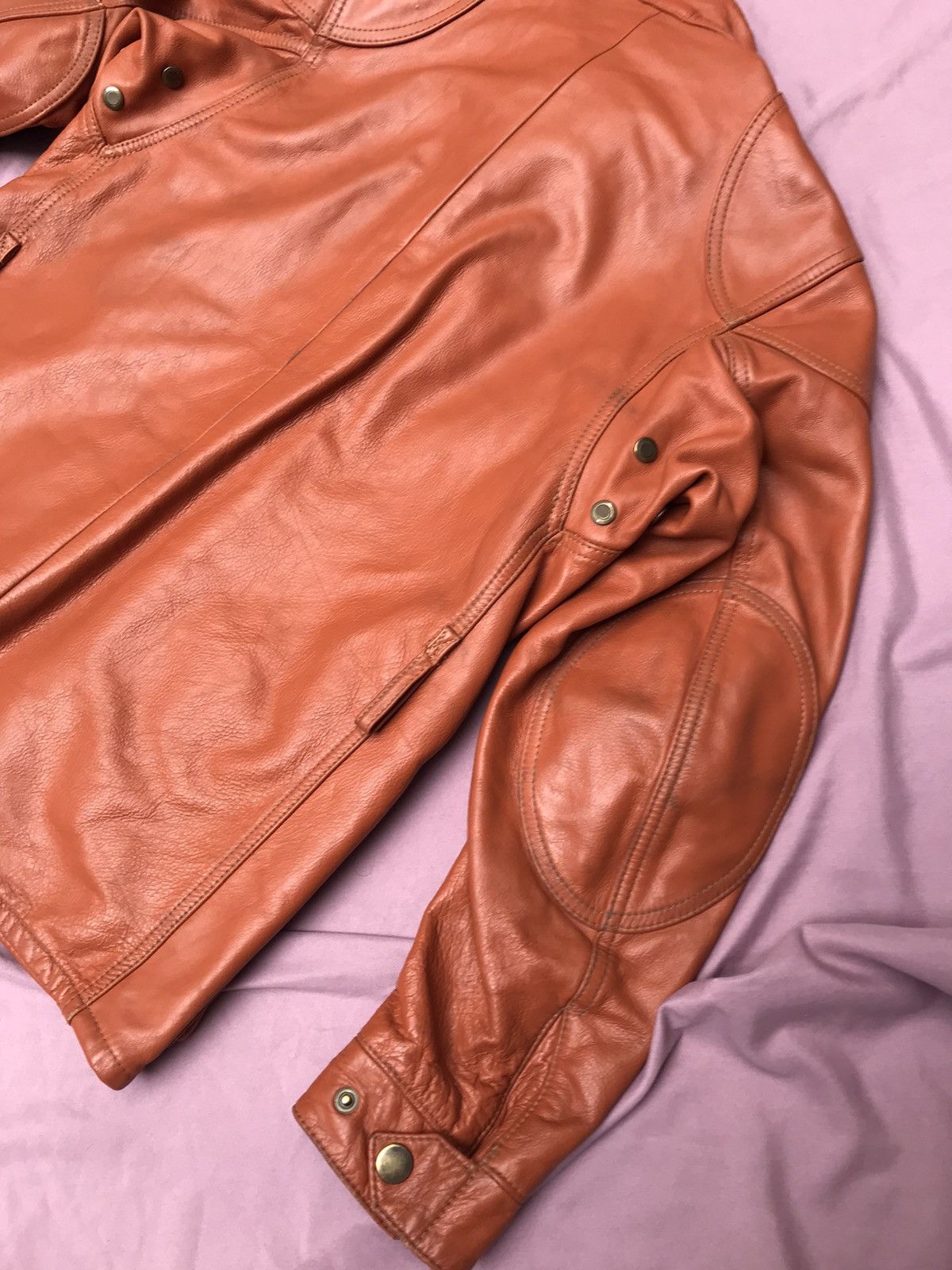 Belstaff BELSTAFF THICK FULL GRAIN VEG TANNED LEATHER JACKET Size US S / EU 44-46 / 1 - 6 Thumbnail