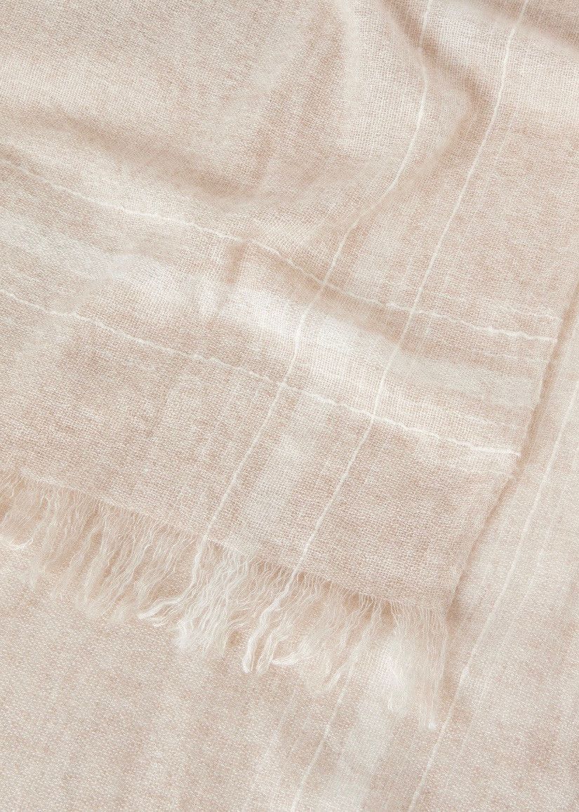Loro Piana o1srvl11e0325 FAN9176 Size: OS / Silk Scarf in Beige Size ONE SIZE - 2 Thumbnail