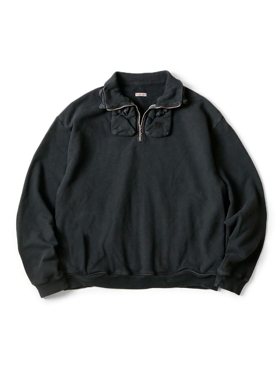 image of Kapital Nickel 4 Half Zip Sweatshirt in Black, Men's (Size Small)