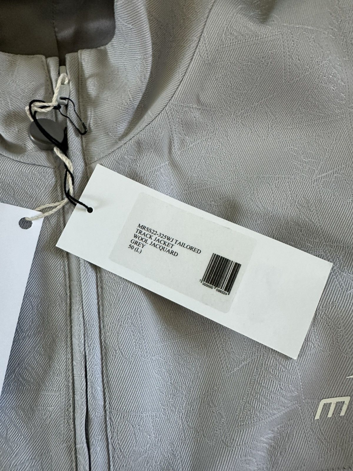 Martine Rose [NEW] $1190 SS22 Tailored Track Jacket Wool Jacquard Grey Size US L / EU 52-54 / 3 - 10 Thumbnail