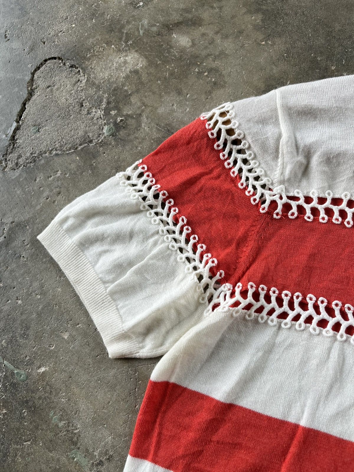 Issey Miyake × Japanese Brand × Tsumori Chisato 🔥Vintage Issey Miyake Tsumori Chisato Knitted Stripe Tee Size M / US 6-8 / IT 42-44 - 4 Thumbnail
