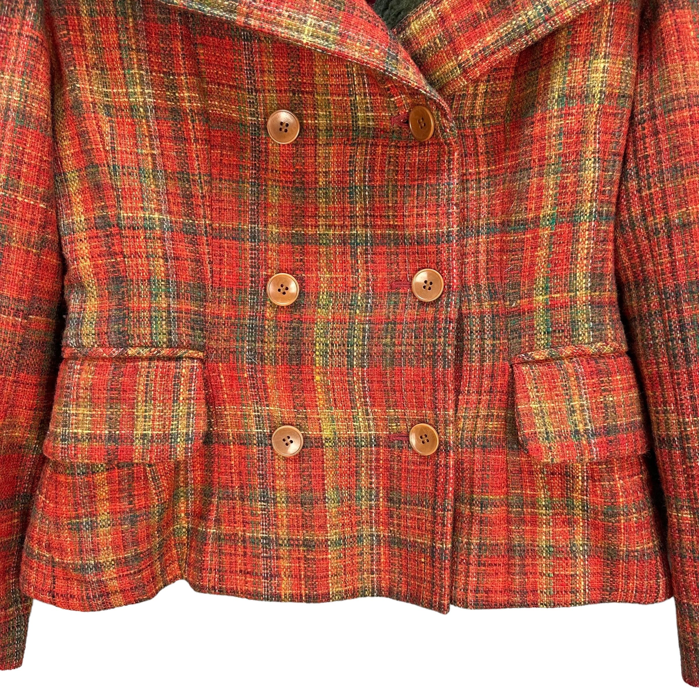 Hysteric Glamour Hysterics Tartan Double Breasted Hooded Jacket #A15-0378 Size S / US 4 / IT 40 - 3 Thumbnail