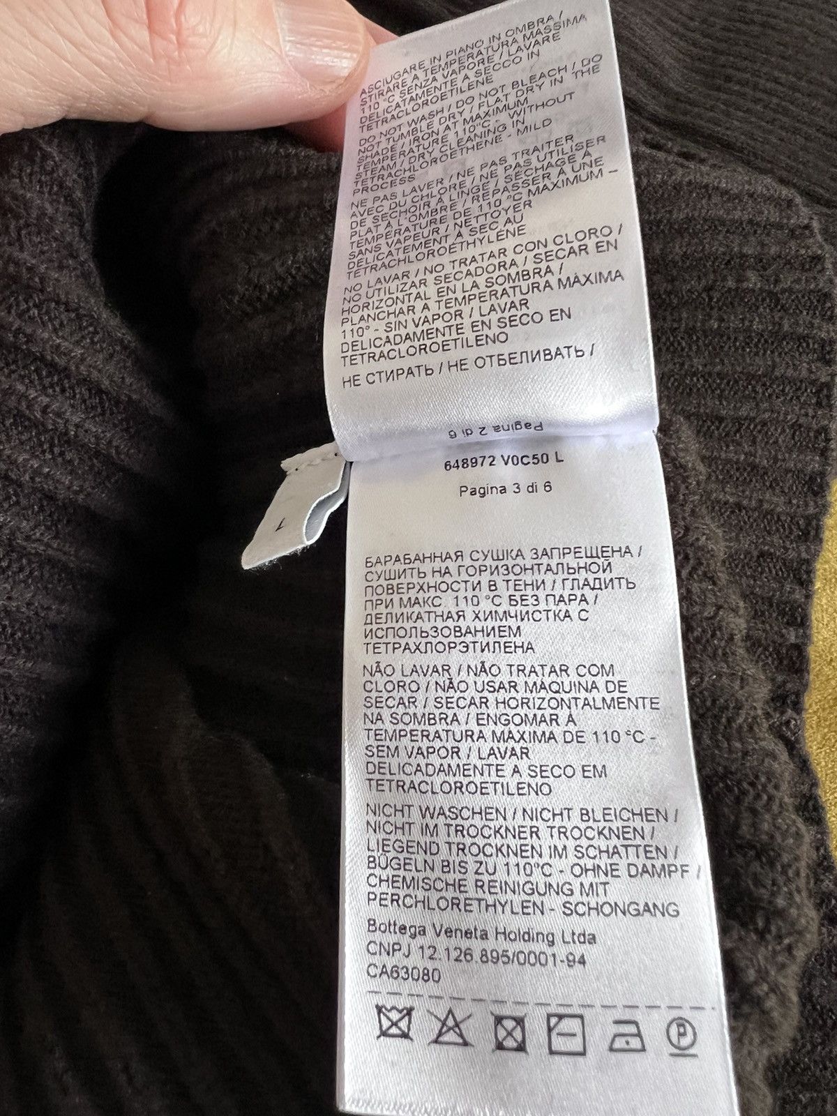 Bottega Veneta Wool-cashmere-blend high-neck ribbed sweater, slim L, Italy Size US L / EU 52-54 / 3 - 18 Thumbnail