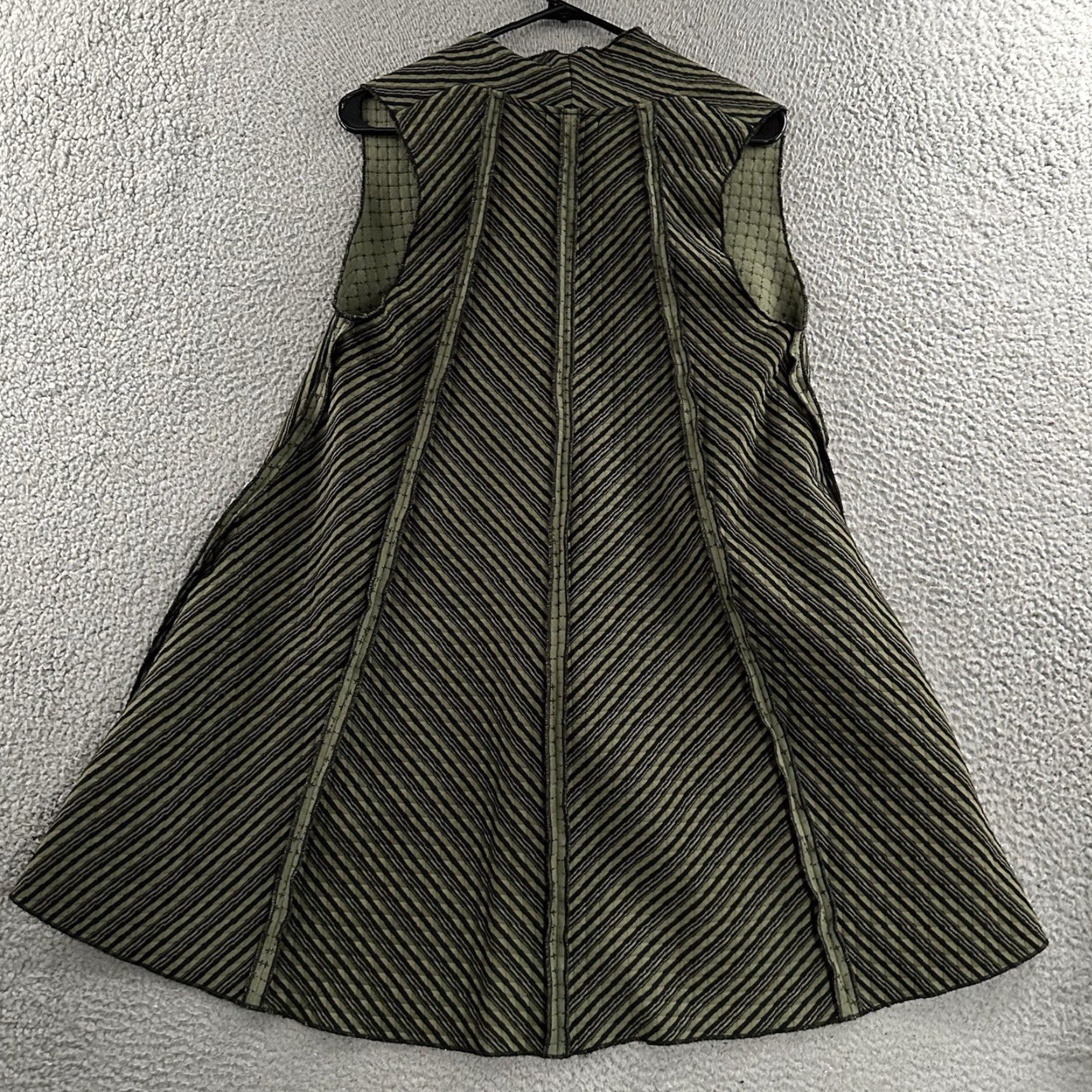 Habitat Habitat Vest Womens Green Size S Pockets Button Front Striped Size S / US 4 / IT 40 - 7 Thumbnail