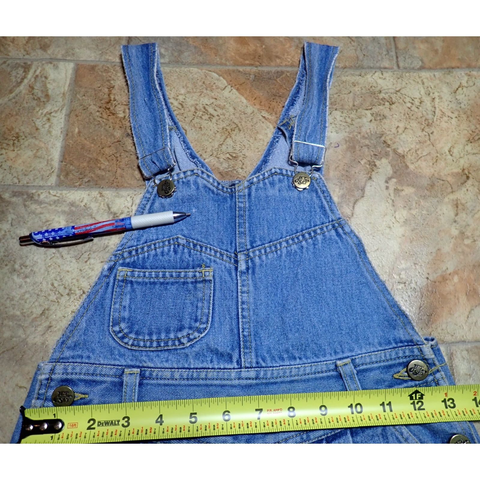 Vintage VINTAGE JET SET BLUE PLEATED DENIM OVERALLS ROMPER GIRLS SZ 26x21 Size US 26 / EU 42 - 5 Thumbnail