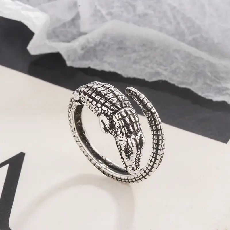 Jewelry Streetwear Crocodile Punk Ring Adjustable Size Size ONE SIZE - 2 Thumbnail