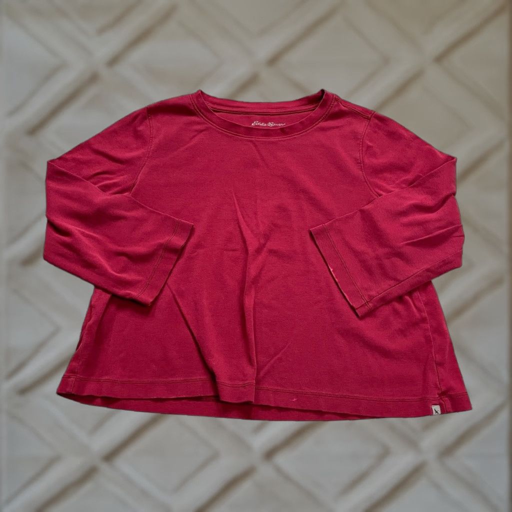 Eddie Bauer Vintage Eddie Bauer Crop T-Shirt Women’s 3/4 Sleeve Cotton Red Casual Top M Size M / US 6-8 / IT 42-44 - 1 Thumbnail