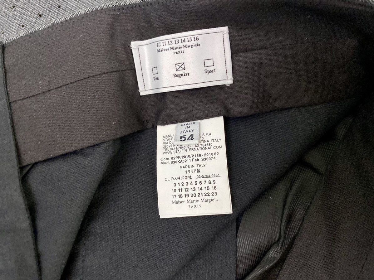Maison Margiela MM 🇮🇹 Grey Wool Airate Slacks Runway Vintage 2010 NWT Size 38R - 6 Thumbnail