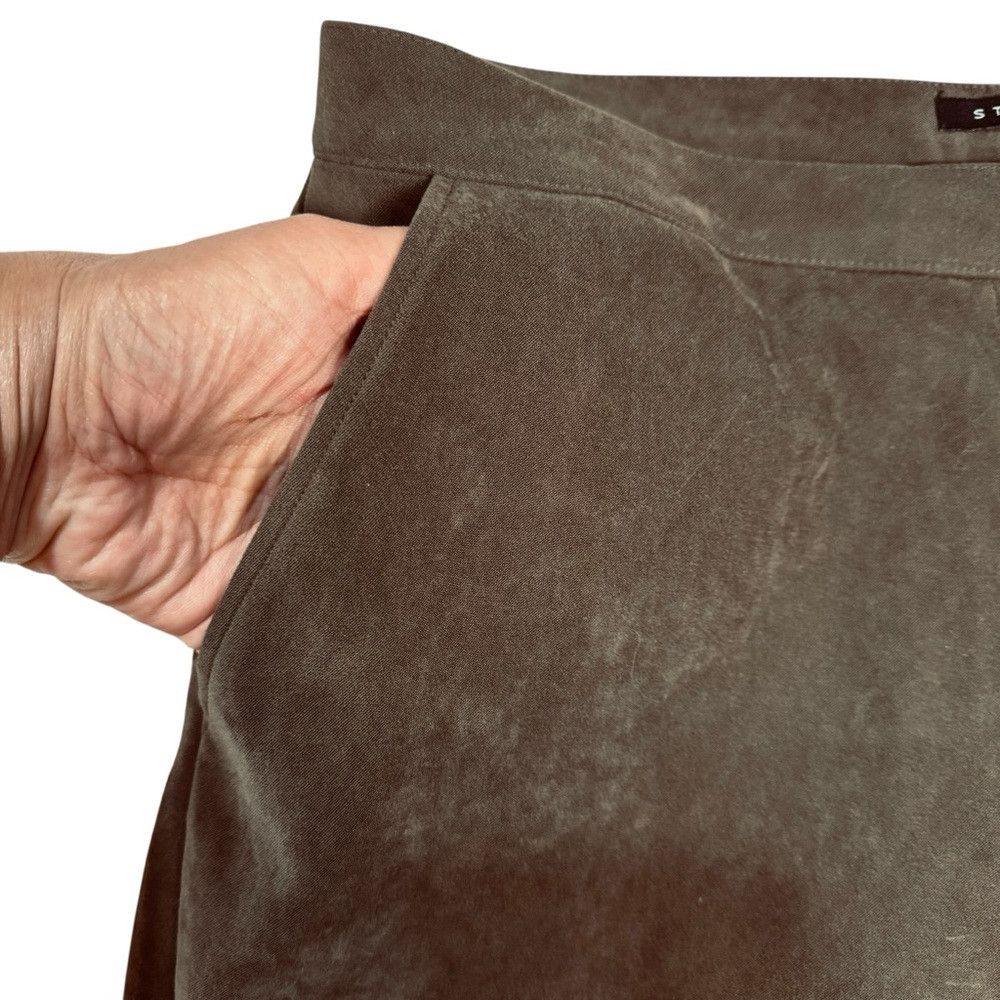 Other Norton McNaughton Brown Faux Suede Straight Leg Pants Size Size 34" / US 12 / IT 48 - 5 Thumbnail