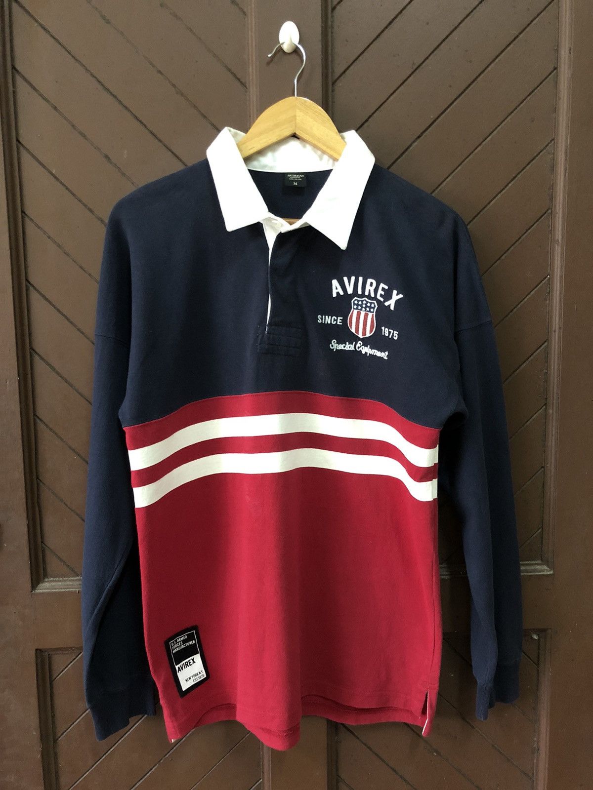 Avirex Rare Avirex Big Spellout Long Sleeve Polo Shirt Size US M / EU 48-50 / 2 - 2 Thumbnail