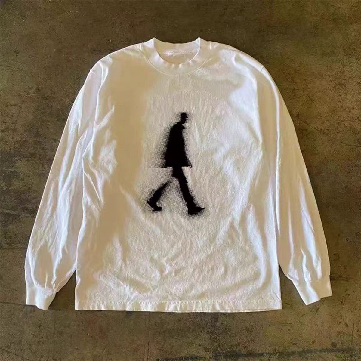 Vintage White washed retro hip-hop print long-sleeved t-shirt Size US M / EU 48-50 / 2 - 1 Thumbnail