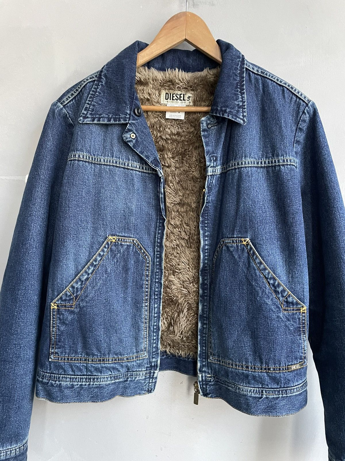 Diesel Diesel Blue fur lining Jacket Washed work jacket y2k hype Size US M / EU 48-50 / 2 - 2 Thumbnail