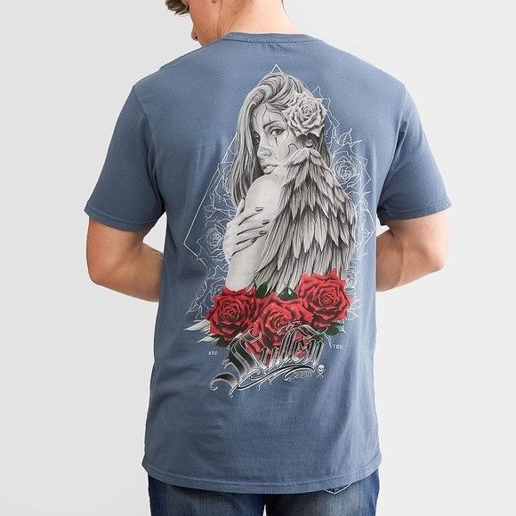 Designer NEW SULLEN ART COLLECTIVE ROSE ANGEL ORION BLUE T-SHIRT SZ L Size US L / EU 52-54 / 3 - 1 Thumbnail