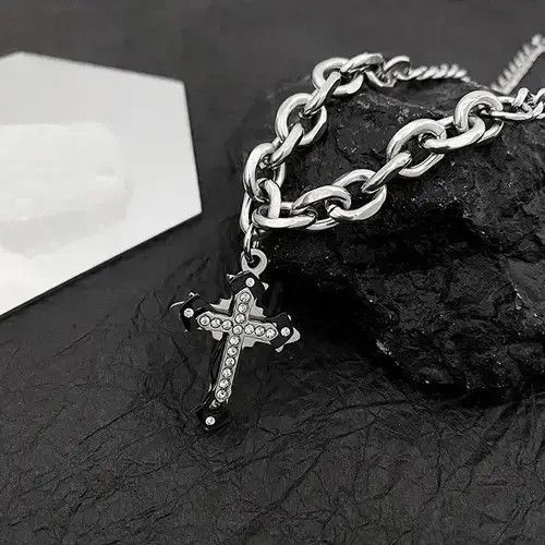 Other Titanium Steel Cross Pendant Necklace for Men Women Size ONE SIZE - 3 Thumbnail