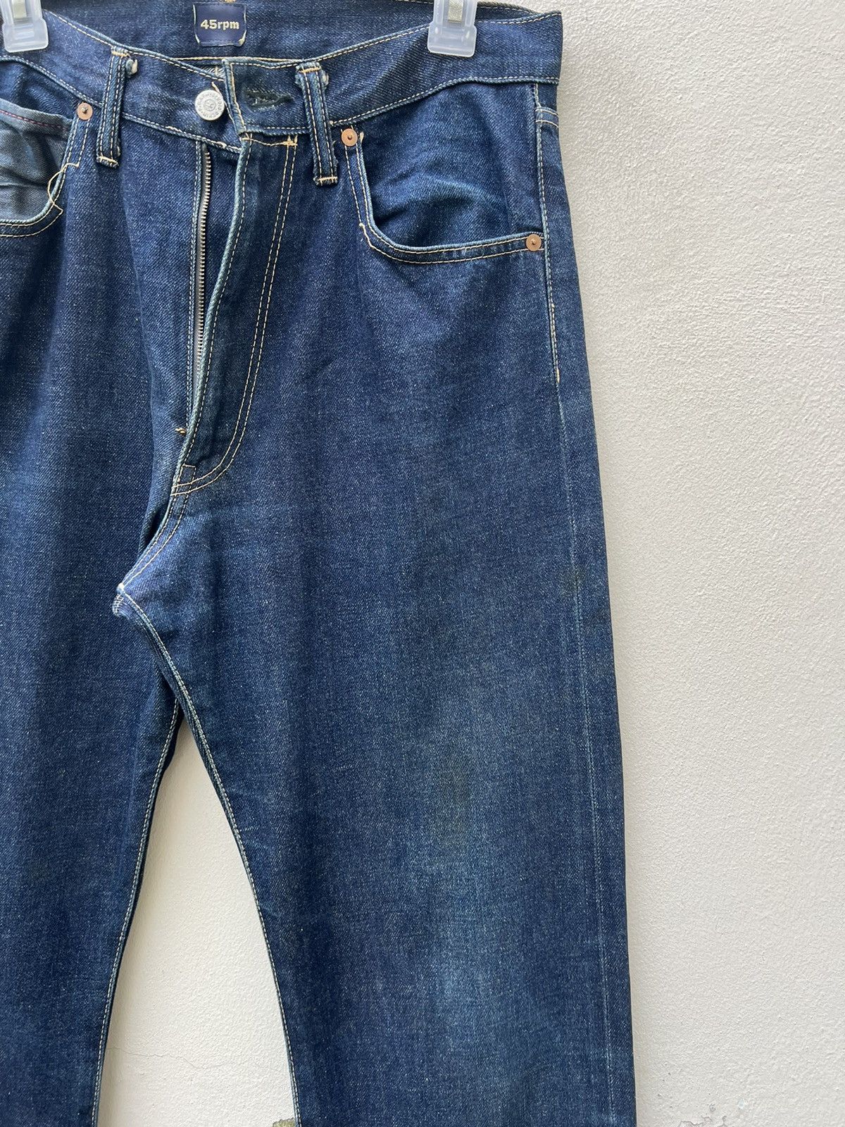 45rpm Vintage 90s 45rpm Japan Mud Denim Straight Leg Jeans Size US 32 / EU 48 - 12 Thumbnail