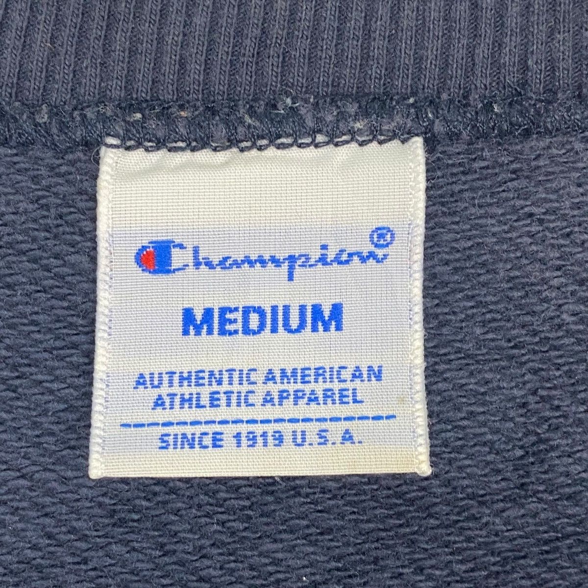 Other Vintage Champion Logo Crewneck Sweatshirt Navy Blue Size US L / EU 52-54 / 3 - 6 Thumbnail
