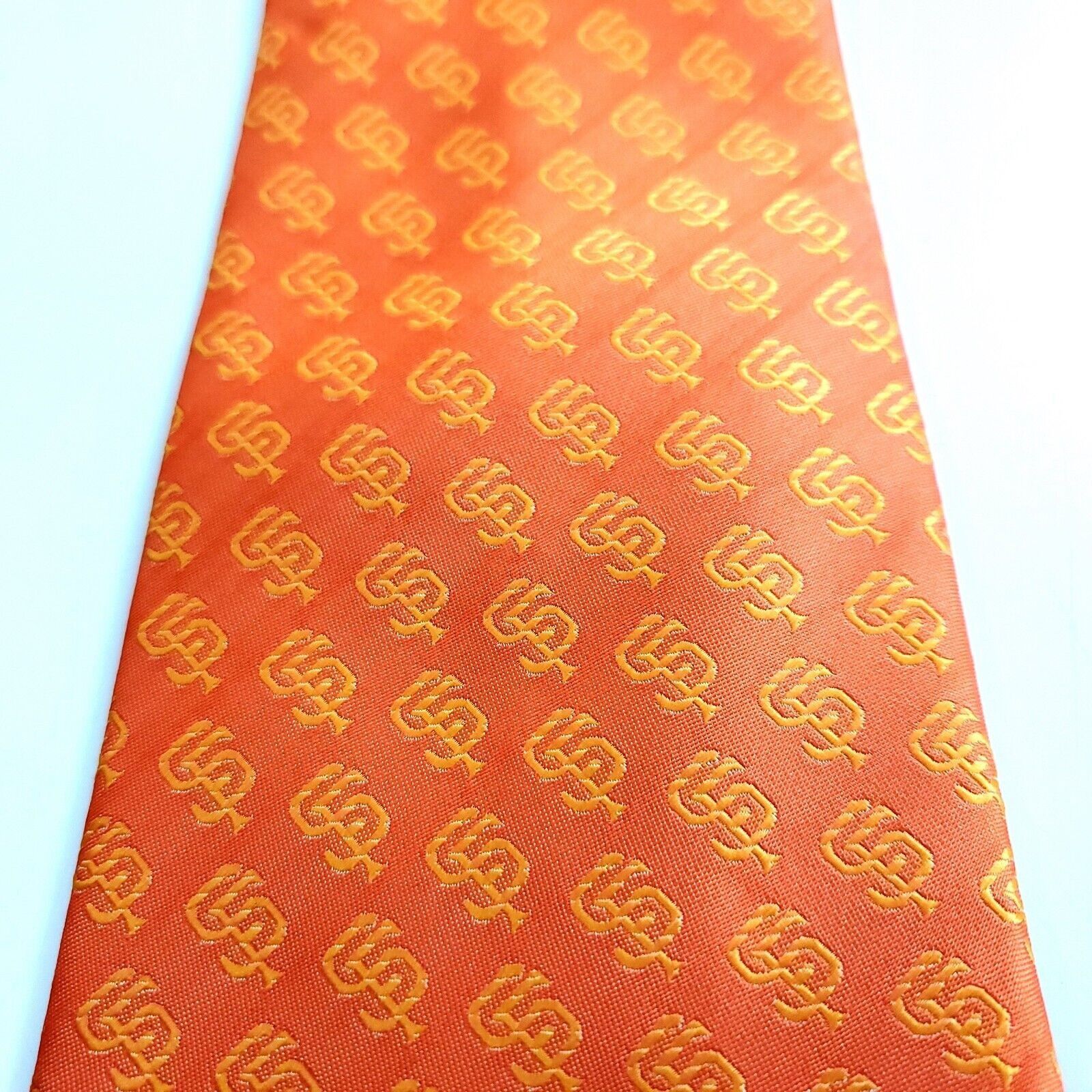 Vintage Genentech Orange San Francisco Padres Baseball Polyester Tie Size ONE SIZE - 2 Thumbnail