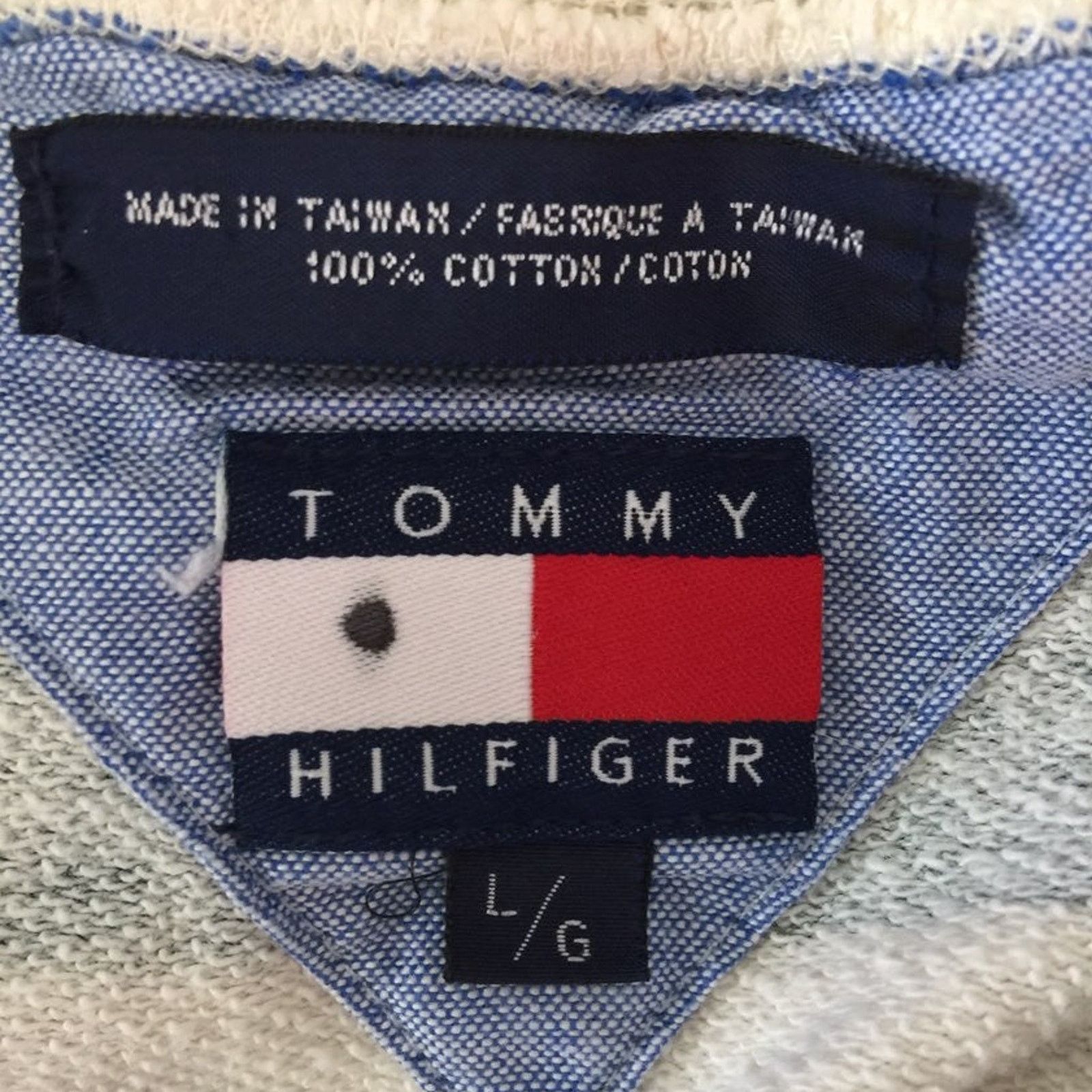Tommy Hilfiger Tommy Hilfiger Men Large Sweatshirt Cotton Stripes Pullover Size US L / EU 52-54 / 3 - 6 Thumbnail