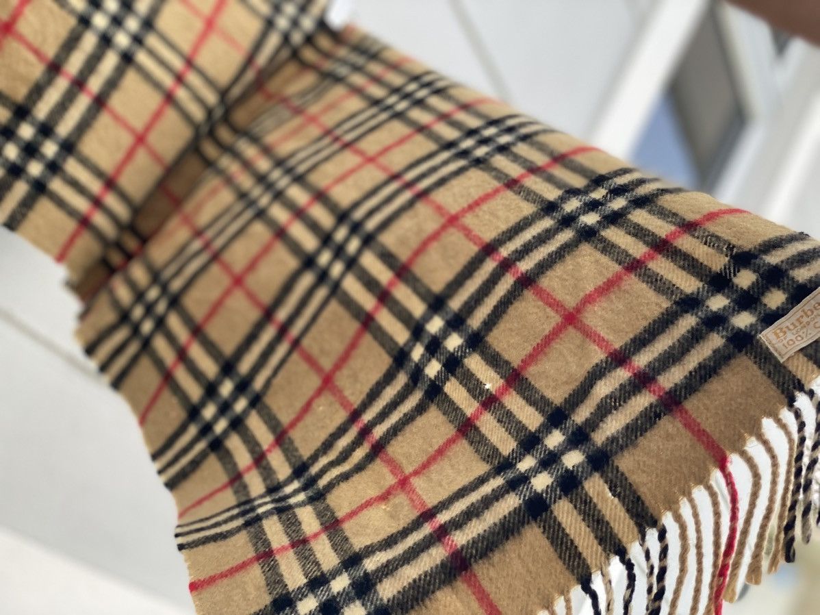 Burberry Vintage 90s Burberrys Cashmere Scarf Specially cashmere Size ONE SIZE - 7 Thumbnail