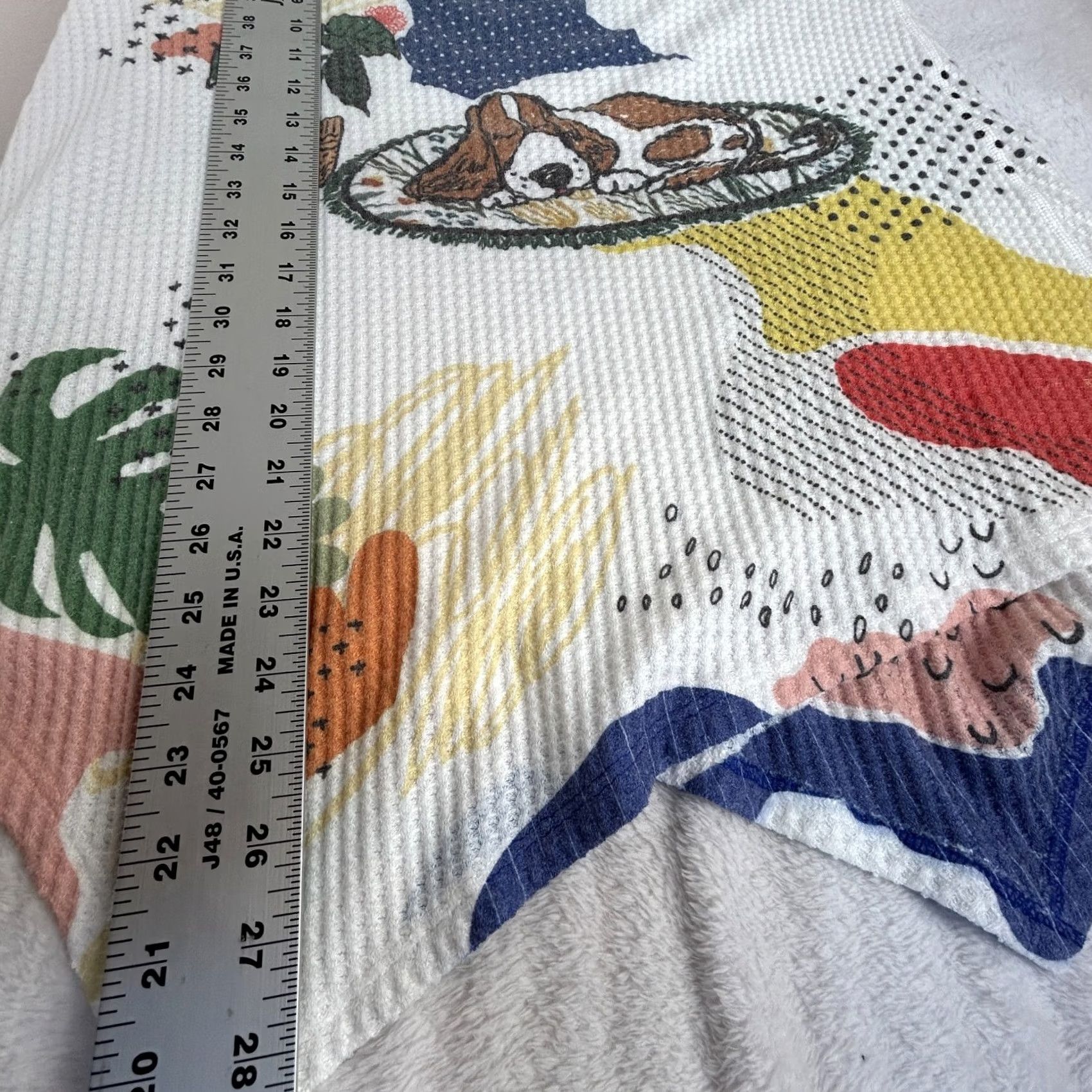 Noah Inoah Women's Tunic Top Shirt XS Waffle-Knit Dog Leaf Print White Small Size S / US 4 / IT 40 - 7 Thumbnail