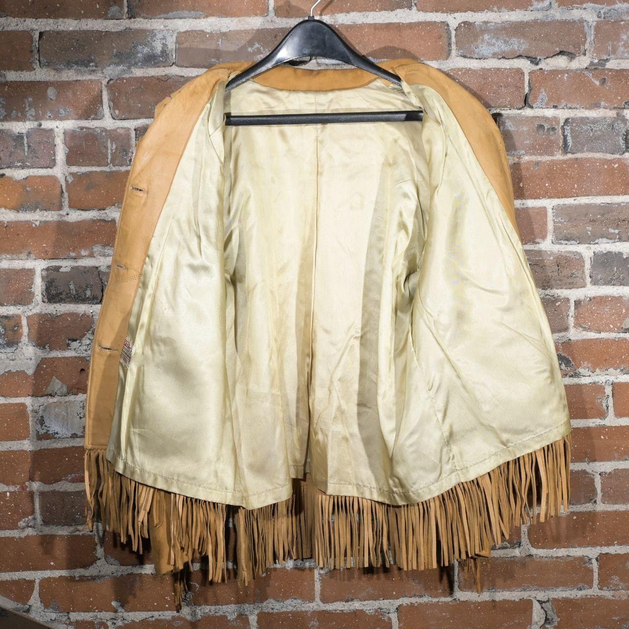 Levi's Vintage Levis Big E Shorthorn Buckskin Fringe Jacket Tan Lea Size US S / EU 44-46 / 1 - 5 Thumbnail