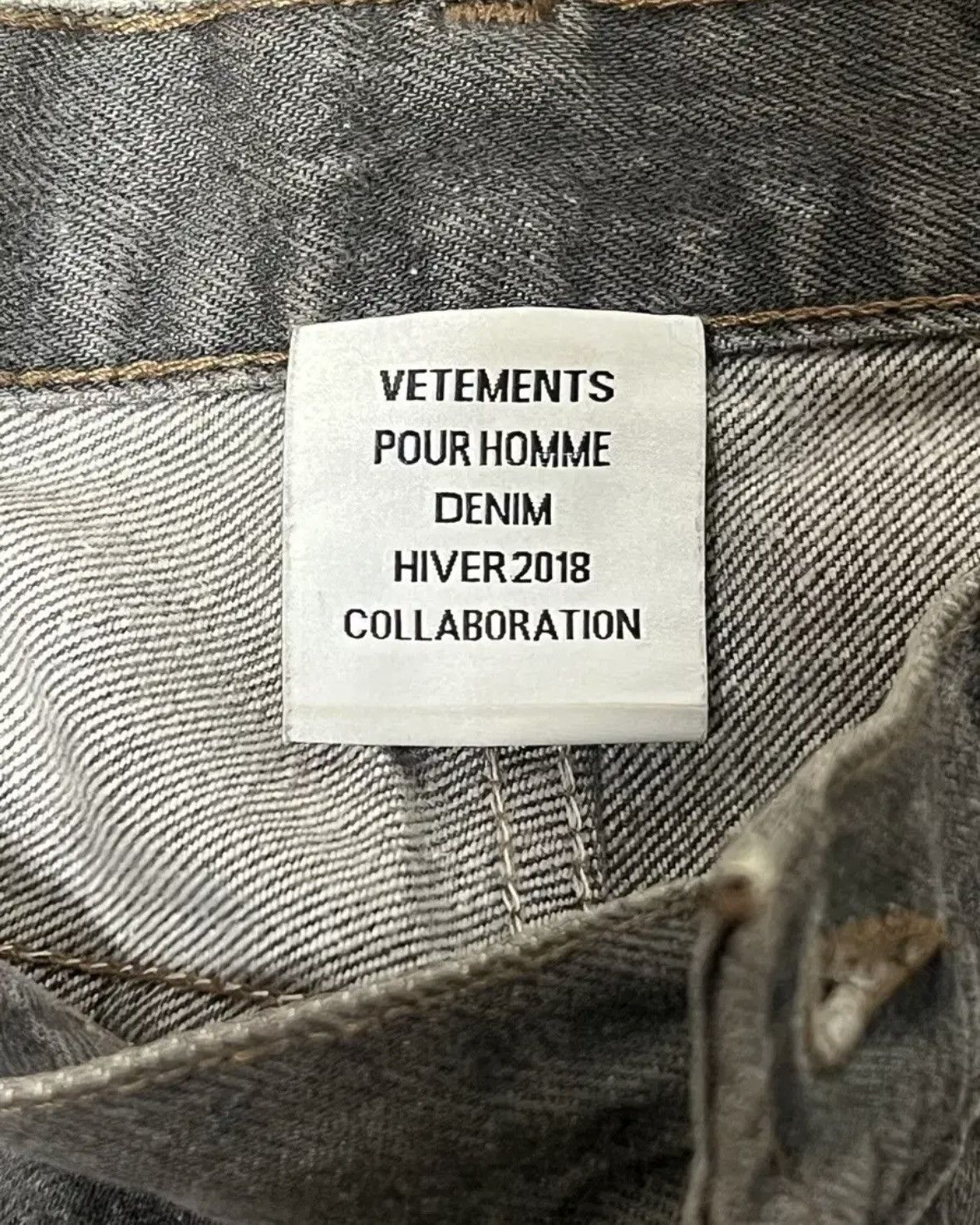 Vetements Vetements x Levi's Embroidered Logo Denim Pants Jeans Size US 32 / EU 48 - 4 Thumbnail