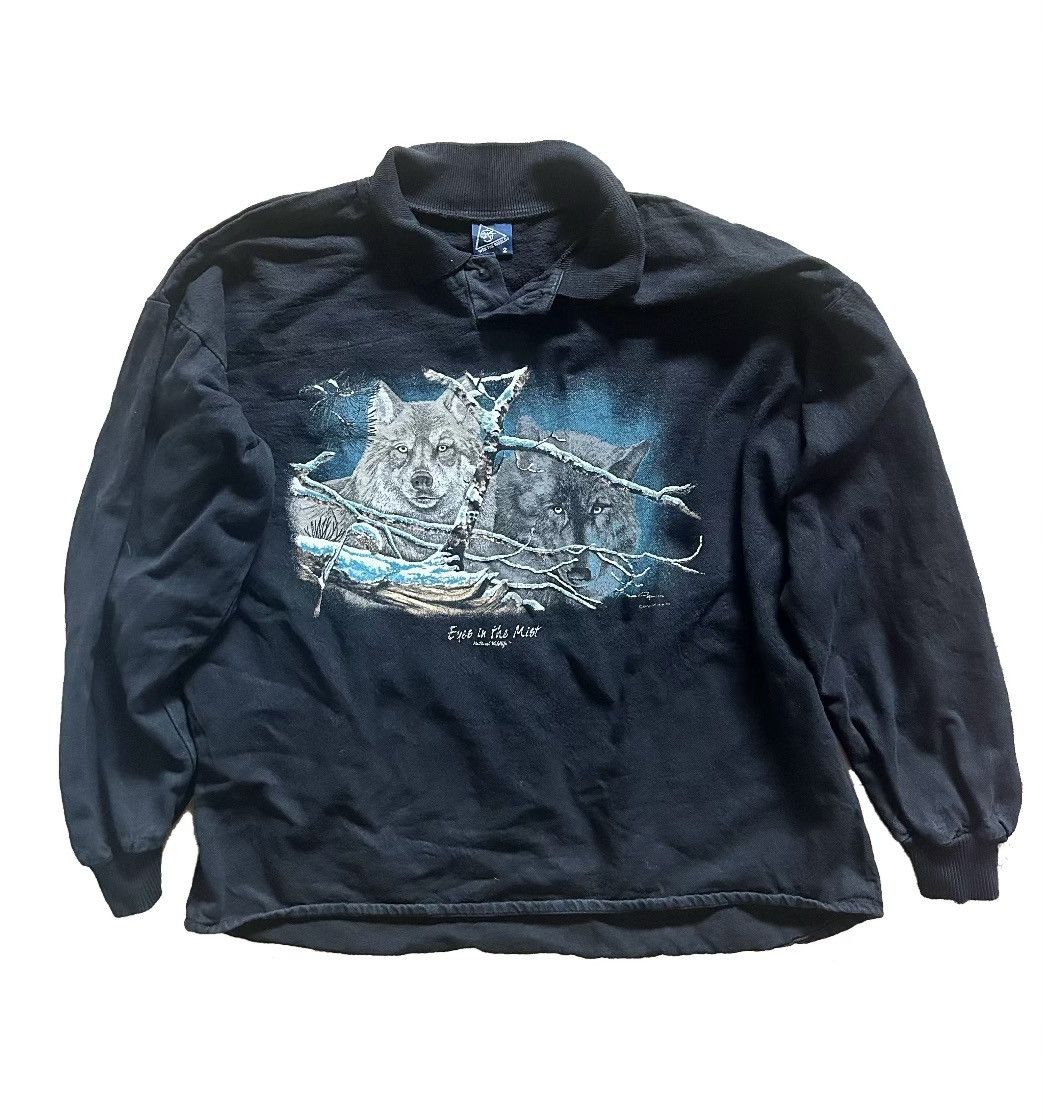 Wek vintage wek the world wolf long sleeve Size US M / EU 48-50 / 2 - 1 Thumbnail