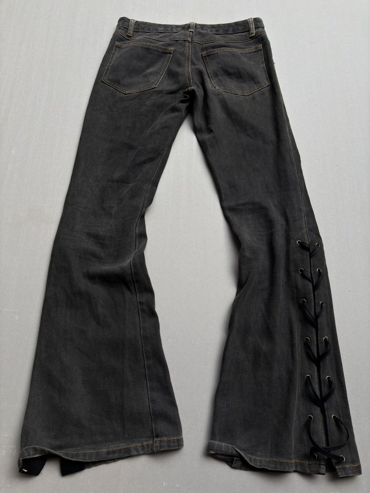 Japanese Brand JOVER lace up flare jeans Size US 28 / EU 44 - 4 Thumbnail