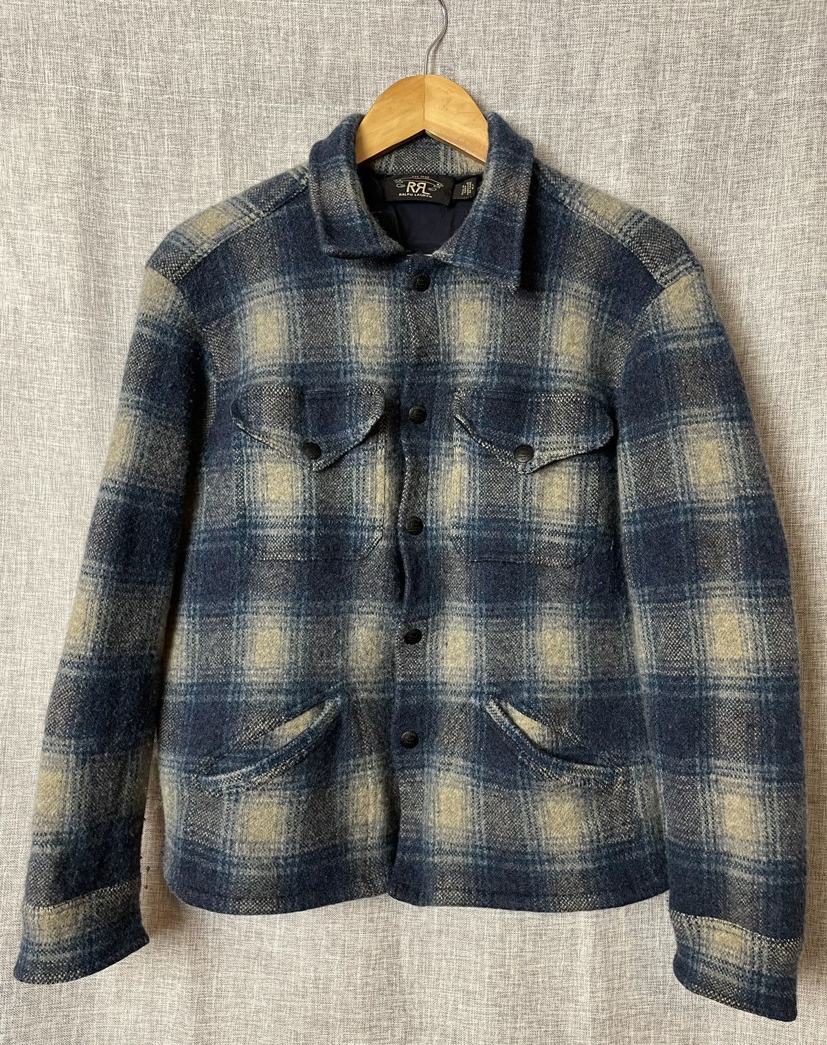 RRL Plaid Wool Flannel Size L for women