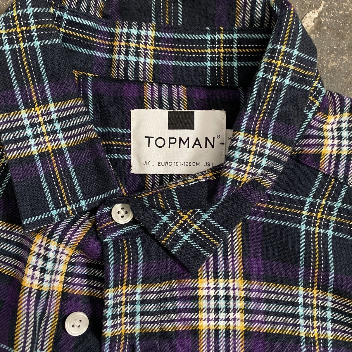 Topman Topman Purple & Yellow Multicolor Plaid Button up Size US L / EU 52-54 / 3 - 3 Thumbnail