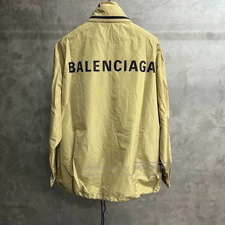 Balenciaga Beige Back Logo Jacket.