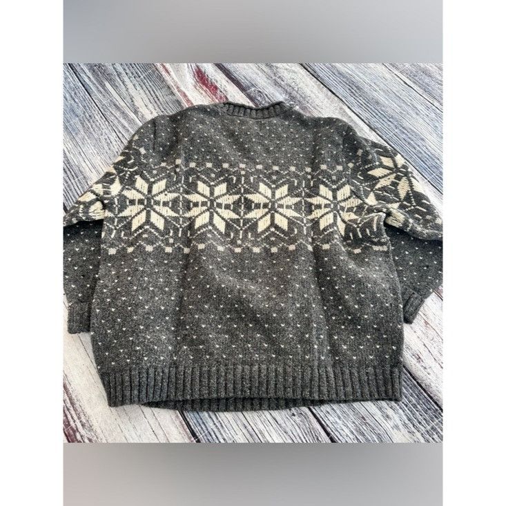 Woolrich Woolen Mills Woolrich Charcoal and Cream Fair Isle Crewneck Sweater Men’s Size US XL / EU 56 / 4 - 2 Thumbnail