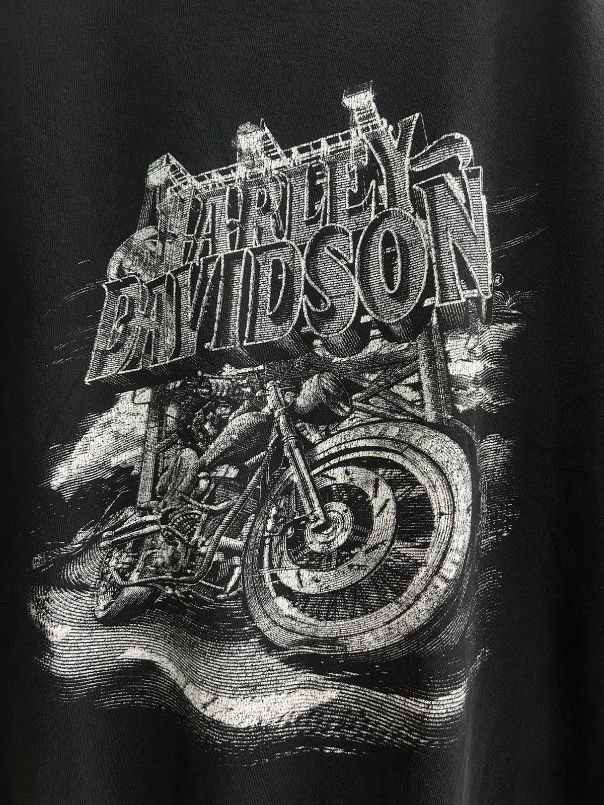 Harley Davidson Harley Davidson Belize Faded Motorcycle Graphic Tshirt Size US XL / EU 56 / 4 - 2 Thumbnail