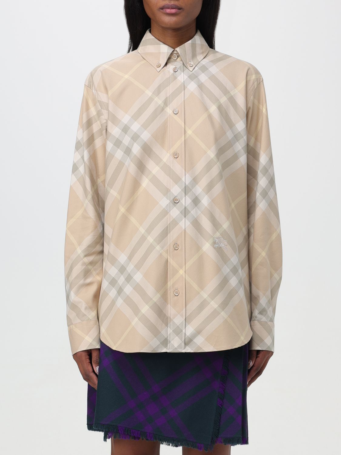 Image of Burberry Shirt Woman Beige, Women's (Size XL)