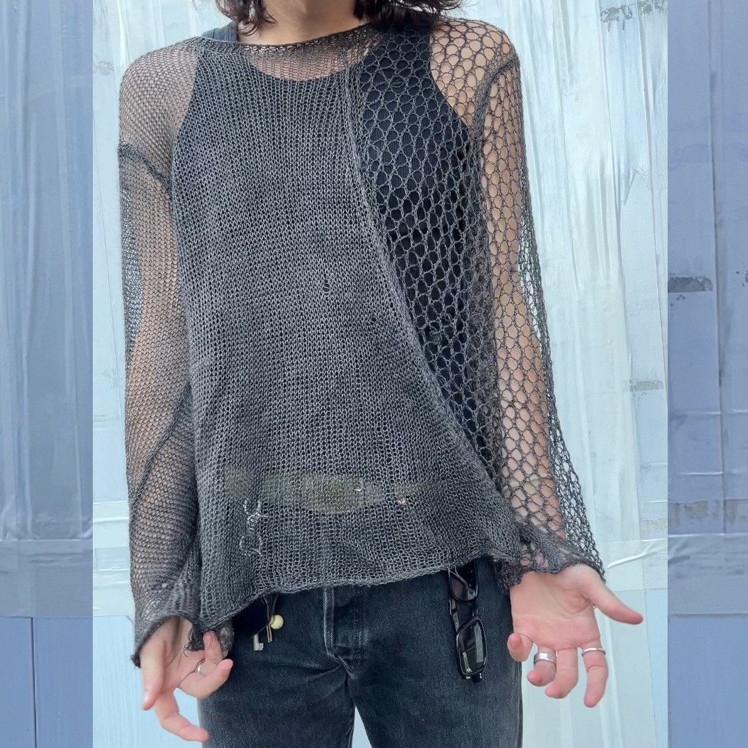 Yohji Yamamoto Yohji Yamamoto Fishnet Longsleeve SS2010 Size US L / EU 52-54 / 3 - 3 Thumbnail