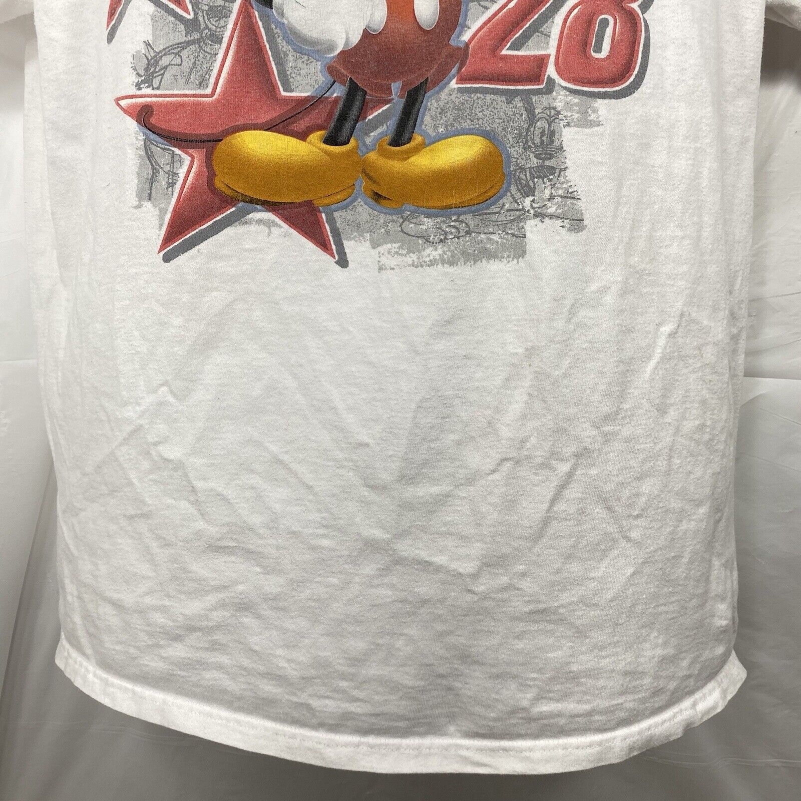 Disney Disney Large Mickey Mouse Short Sleeve White Graphic T Shirt Size US L / EU 52-54 / 3 - 6 Thumbnail