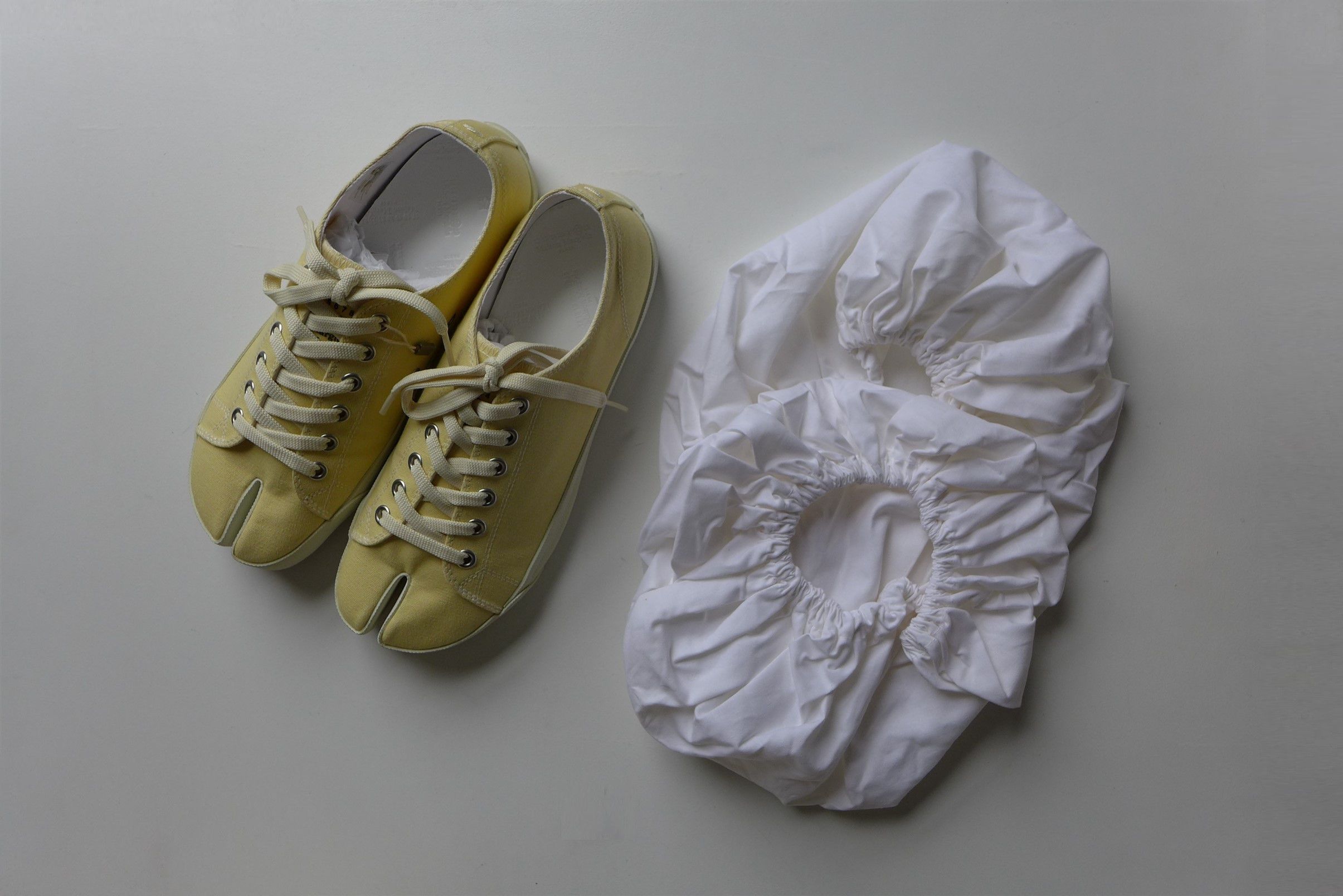 Maison Margiela Margiela Tabi Low Sneakers - Yellow Cotton Canvas Size US 8 / EU 41 - 1 Thumbnail