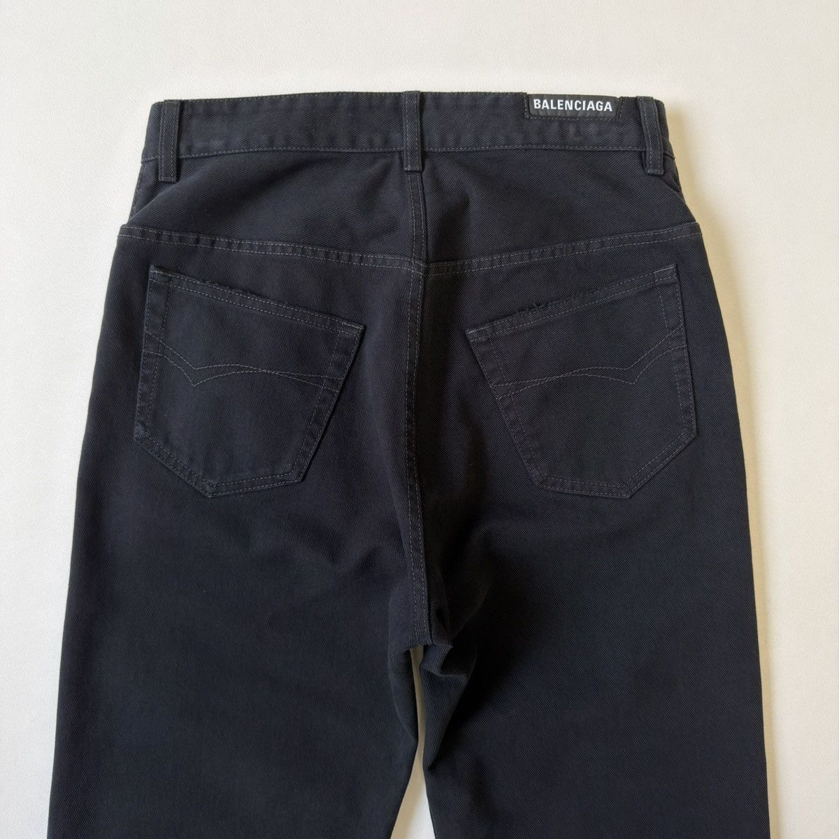 Balenciaga ‘Heel Bite’ Soft Black Left Hand Denim Jeans Size US 30 / EU 46 - 15 Thumbnail
