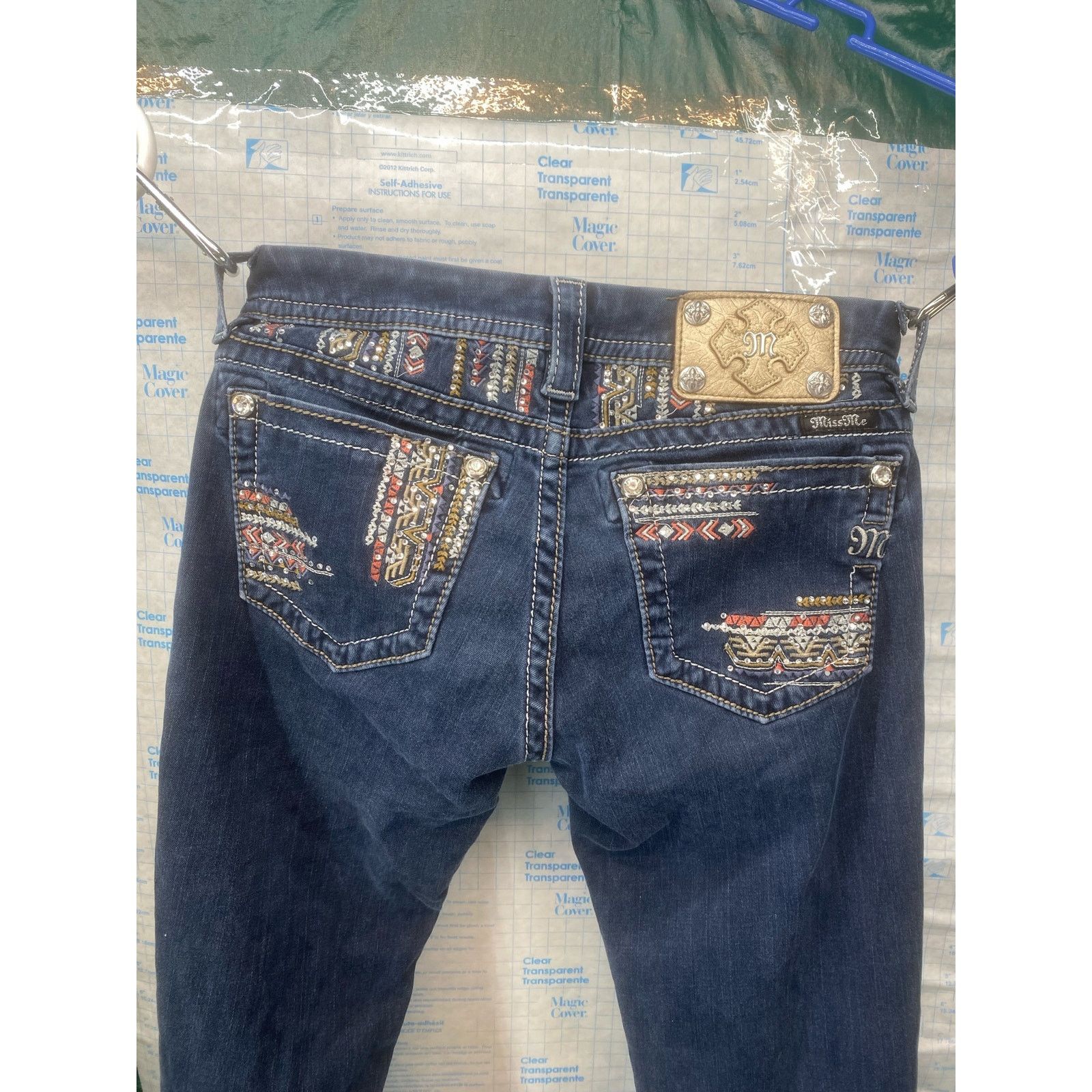 Miss Me Miss Me Jean Size 27 Denim Embellished Fleur Low Rise Skinny Size 27" / US 4 / IT 40 - 4 Thumbnail