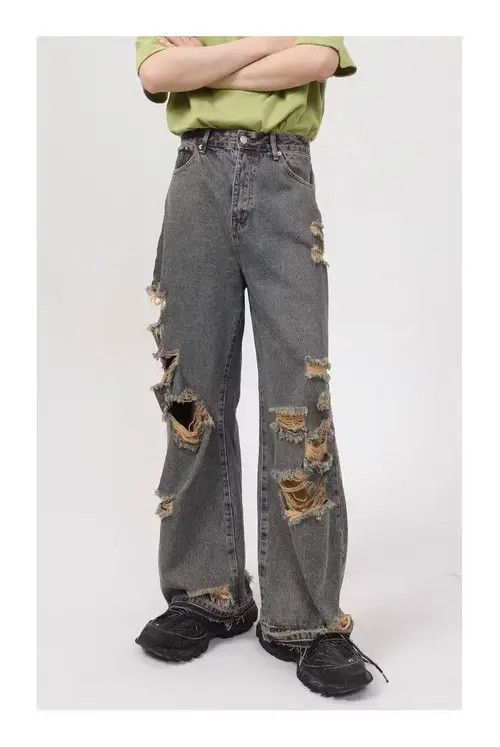 Japanese Brand distressed denim Size US 30 / EU 46 - 2 Thumbnail