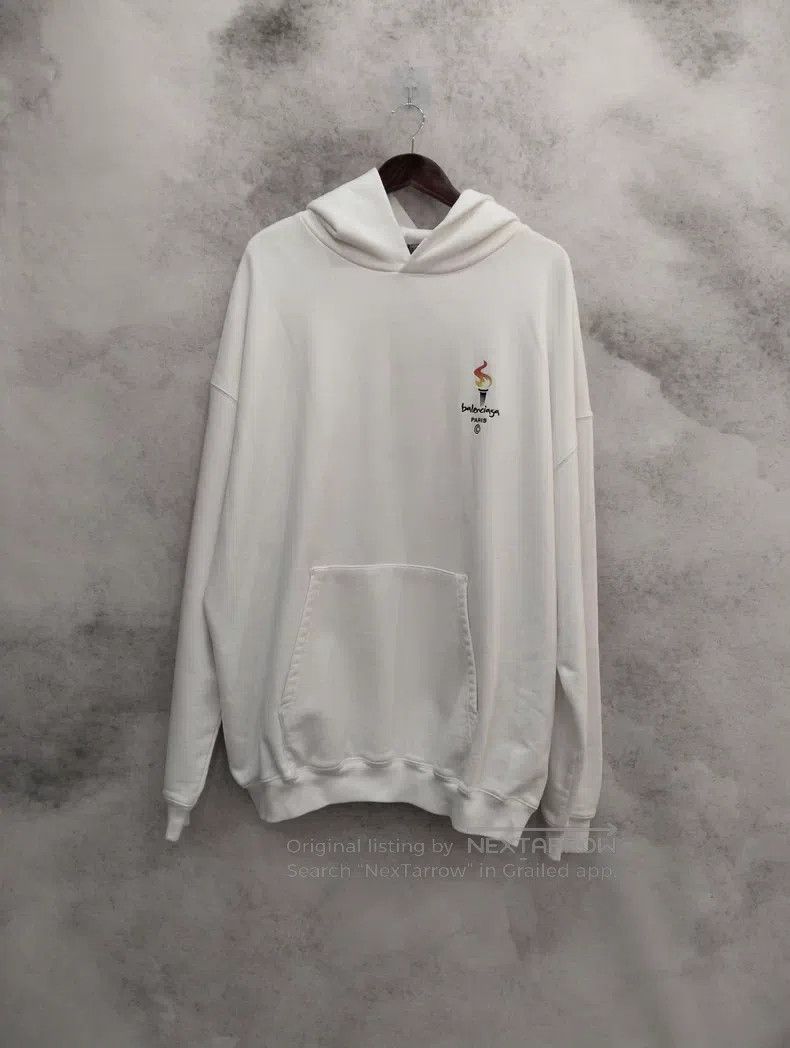 Balenciaga Balenciaga White Sweatshirt Size US M / EU 48-50 / 2 - 1 Thumbnail